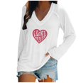 thumbnail image 2 of ICHUANYI Liquidación Mujer Moda Casual Suelta Estampado del Día de San Valentín Blusa de Manga Completa con Cuello en V Jersey ICHUANYI WER202308231211, 2 of 4