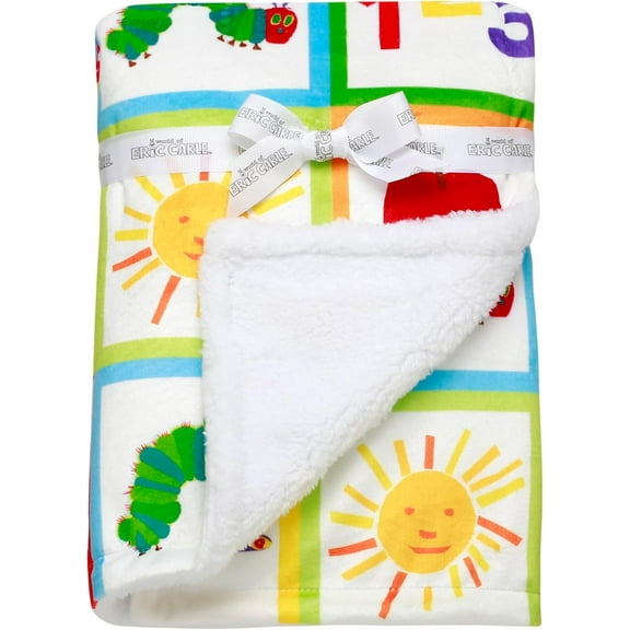 World of Eric Carle The Very Hungry Caterpillar Printed 2-Ply Plush Baby Blanket