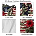 thumbnail image 4 of luoweisi Men's Beach Shorts Quick Dry Swim Trunks with Mesh Lining American Flag and Plants XL, 4 of 5