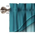 thumbnail image 6 of Geometric Curtain Valance Teal Blue Modern Aesthetic Brown Abstract Windows Short Curtain Valance for Kitchen Bedroom Bathroom Decor with Rod Pocket, One Panel 54X18 Inches, 6 of 6