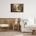 thumbnail image 3 of Stupell Industries American Flag Lined Street Scenic & Cityscapes Painting Brown Floater Framed Canvas Art Print Wall Art, 31 x 21, 3 of 10