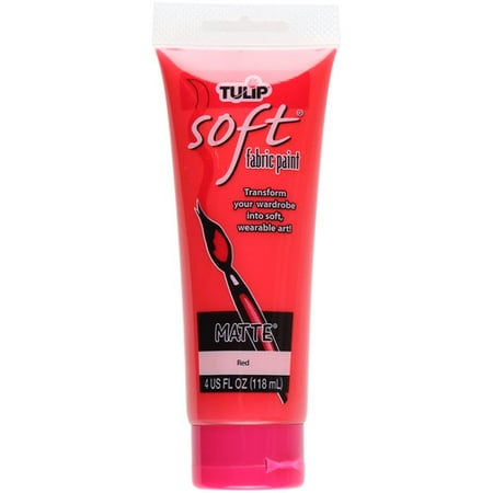 Tulip 4 Fl. Oz. Soft Fabric Red Matte Paint