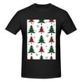 thumbnail image 4 of Bingfone Buffalo Plaid Christmas Trees Men'S Loose Fit Short-Sleeve Pocket T-Shirt, 4 of 7