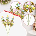 thumbnail image 4 of 3 piezas de púas de flores artificiales para huevos de Pascua, decoración de Pascua, accesorios para arreglos florales falsos, con huevos y mariposas, 4 of 8
