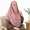 Pink, variant on Women'stant Hijab With Niqab Soft Easy To Wear Khimar Turban Scarf Clothes Abaya