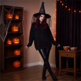 thumbnail image 4 of Womens Halloween Witch Hat with Mesh Veil, Pointed Cone Costume Hat for Party Dress Up Cosplay Haunted House, Wizard Headwear Black, 4 of 6