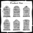 thumbnail image 2 of Cemetery Halloween Decorations Outdoor Tombstones: 6ct Large Realistic Halloween Graveyard Tombstone Yard Signs with Stakes, 17" Vintage Gravestones, Waterproof Lawn Decor Outside (Flat, NOT foam), 2 of 7