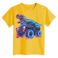 thumbnail image 4 of Gubotare T-Shirt de Compression pour Garçons T-Shirt pour Garçons T-Shirt Rétro pour Enfants T-Shirt Graphique à Manches Courtes Décontracté Randonnée Camping 2T 3T (Jaune,2-3 Ans), 4 of 4