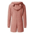 thumbnail image 4 of Hvot&aat Women's Plus Size Cute Sherpa Romper Fleece Onesie Pajama One-Piece Zipper Hooded Jumpsuit Plush Sleepwear Playsuit, 4 of 4
