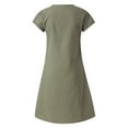 thumbnail image 4 of Pisexur Robe à Manches Courtes à Col en V Longueur Genou Femmes Style d'Été Robe Imprimée à Col en V Robe à Manches Courtes Robe pour Dames Robe pour Femmes, 4 of 4