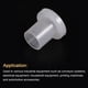 thumbnail image 4 of Uxcell Rodamientos de Manga con Brida, Bushings de Plástico, Bushings de Nylon, Blancos 9.4x11.2x15.5mm 4Pcs, 4 of 5