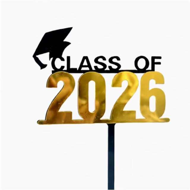 Acrylic Graduation Cake Topper, Clear Decorative Graduation Season Party Decoration for Cake, Reusable, 1 Piece