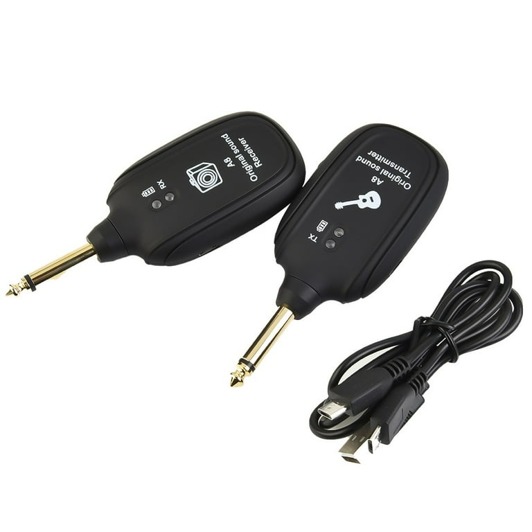 Uhf guitar wireless system transmitter receiver outlet