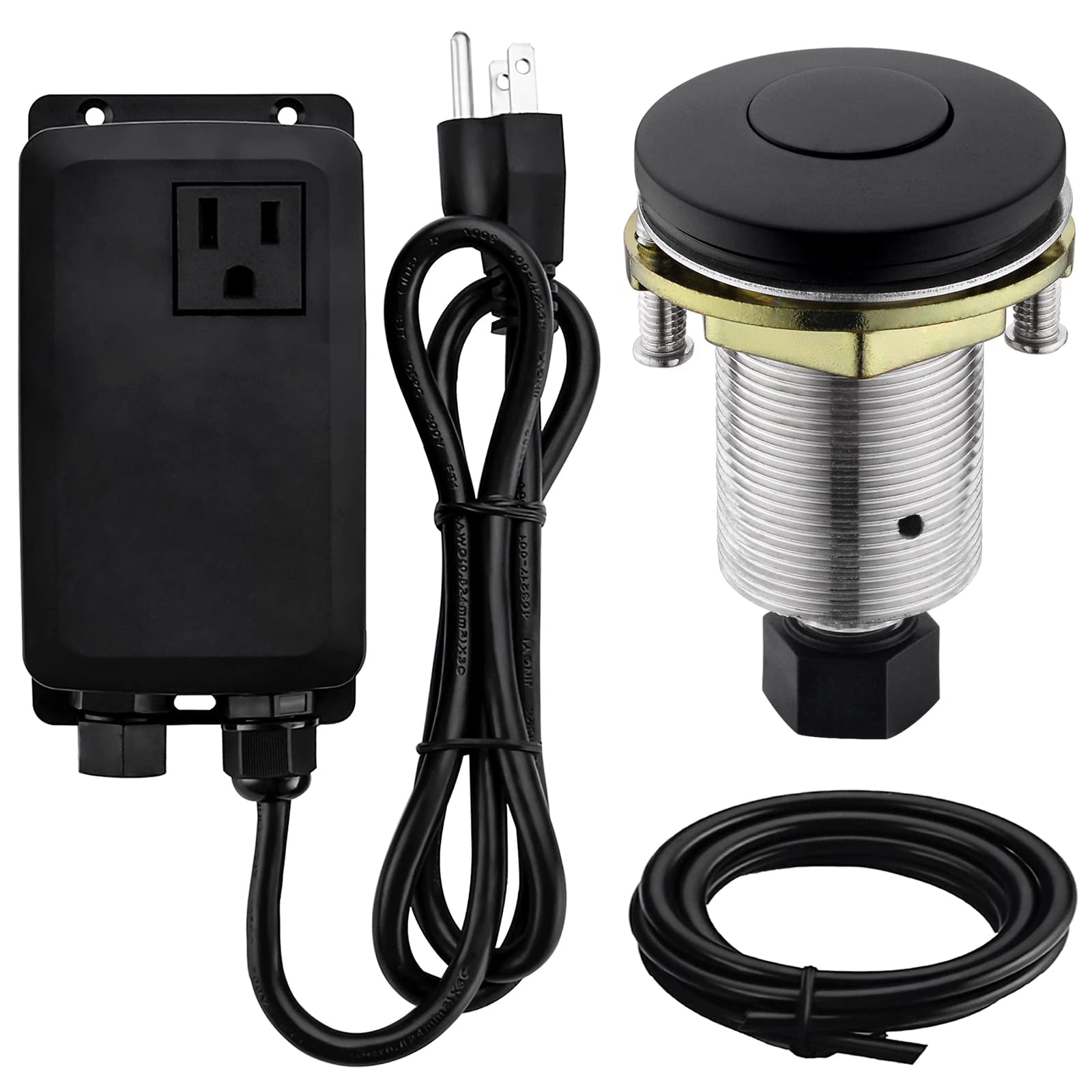 Garbage Disposal SinkTop Air Switch Kit with Stainless Steel Button