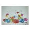 thumbnail image 1 of Birthday Cutting Board, Surprise Boxes with Bow Ties Rain Colorful Balloons Celebratory Set, Decorative Tempered Glass Cutting and Serving Board, Small Size, Multicolor, by Ambesonne, 1 of 1
