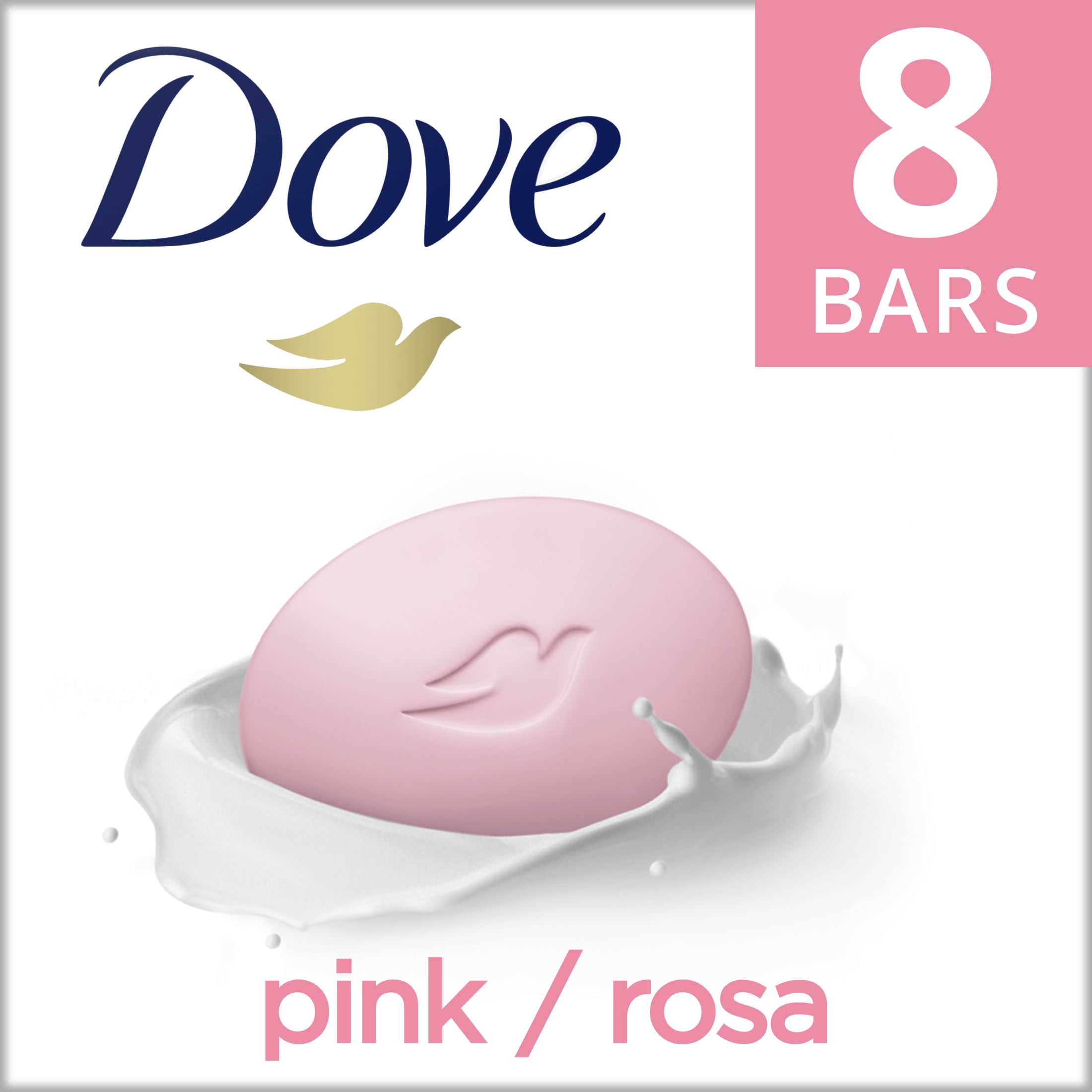 Dove Pink With Deep Moisture Beauty Bar, 3.75 Oz Count 8
