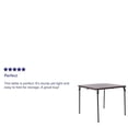 thumbnail image 3 of Bowery Hill Modern 34" Square Plastic Bi-Fold Table in Brown, 3 of 8