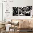 thumbnail image 5 of Elephant Stock Bw Forest Path Wall Art - Horizontal Multi Panel Canvas - Living Room Wall Decor - Floral And Botanical Multi Panel - Black And Beige Decor - 26" x 12", 5 of 8