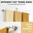 thumbnail image 4 of Towel Rack for Bathroom - 20'' Rustproof Towel Holder, Sturdy Towel Bar Wall Mounted, Space-Saving Towel Hanger, Bathroom Accessories, Home Decor, Apparment Essentials, Silver, 4 of 7