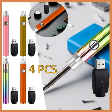4 Pcs 510 Threaded Battery, Dab Pen Battery, Adjustable Voltage Smart Pen, Mini Soldering Iron Kit With USB Charger, LANBB Cartridge Battery Pen
