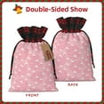 thumbnail image 2 of Naloa Flamingos and Flowers Christmas Gift Bags Christmas Drawstring Gift Bags Christmas Trees Decorations Indoor Holiday Party Christmas Treat Bags-Black, 2 of 8