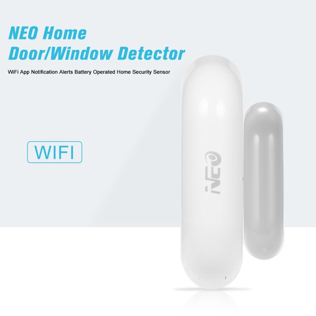 Sensor de puerta La aplicación WiFi de NEO Home Detector de puerta / ventana Alertas de notificación Sensor de seguridad para el hogar con pilas NEO Sensor de puerta