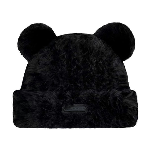 Gorro de peluche con forma de calavera, gorro protector para las orejas, gorro universal de invierno para mujer.