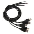 thumbnail image 1 of 5 conectores de cable de carga de alimentación USB 2.0 A macho de 2 pines y 2 hilos para bricolaje 100cm, 1 of 9