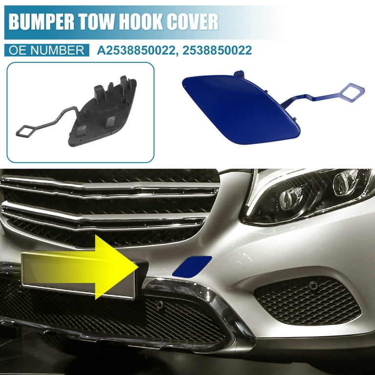 Unique Bargains Front Bumper Tow Hook Cover Cap A2538850022 for Mercedes-Benz GLC Class X253 W253 2016-2019 Blue