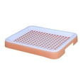 thumbnail image 2 of Caja de arena para conejos, orinal de conejo, jaula de entrenamiento antideslizante de esquina con bandeja de inodoro para accesorios para mascotas , Rosado, 2 of 8