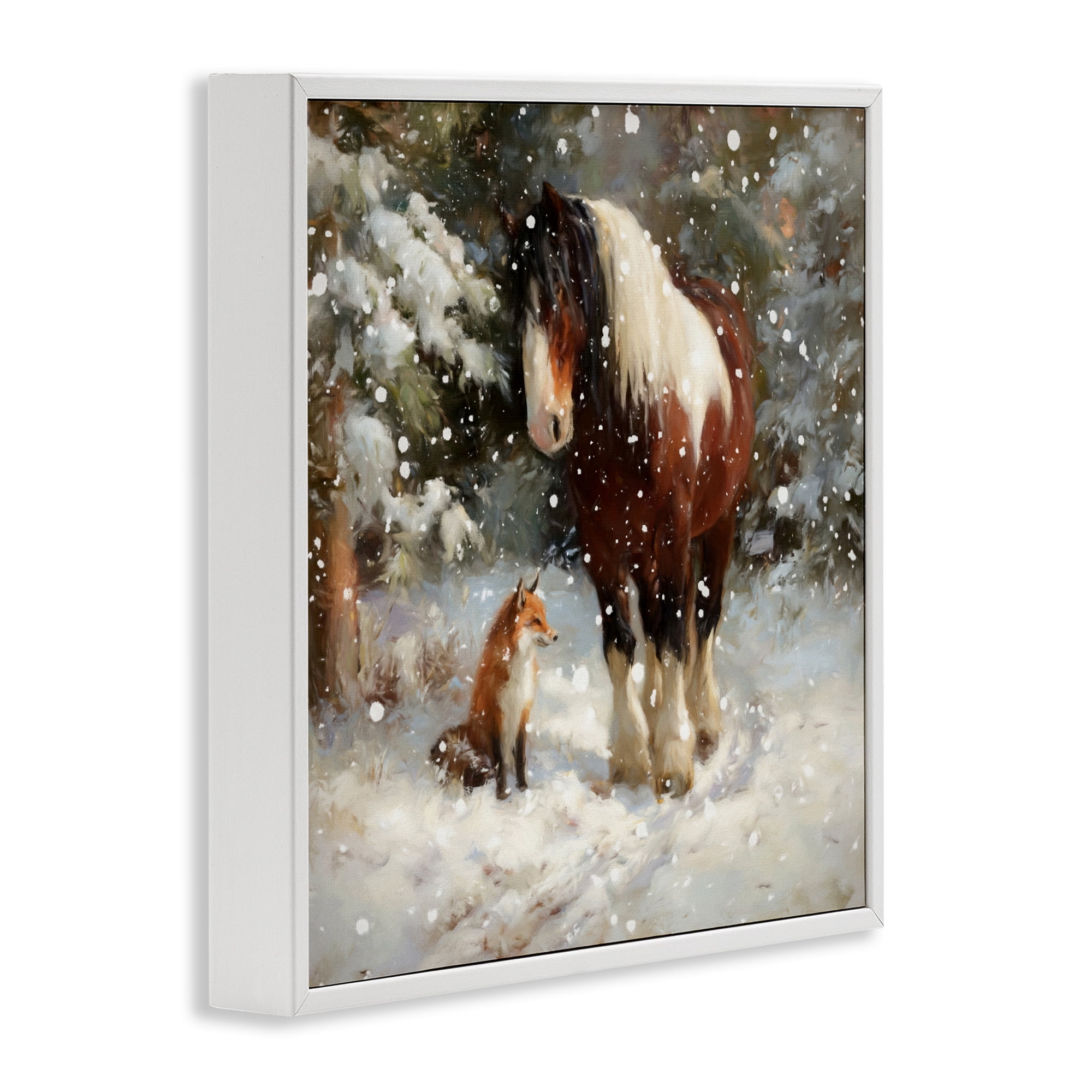 Stupell Industries The Horse & The Fox White Framed Giclee Art, design by Tina LeCour