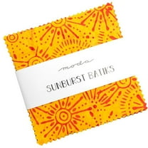 Sunburst Batiks Charm Pack by Moda, 42 5-inch Precut Fabric Quilt Squares