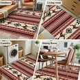 thumbnail image 5 of Red Beige Boho Area Rugs 2.7'x5', Washable Small Throw Rugs for Kitchen Bedroom, Vintage Abstract Art Ethnic Tribe Indoor Outdoor Rug Non-Slip Low Pile Carpet Runner Reversible Floor Mats, 5 of 8