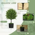 thumbnail image 4 of HOMCOM Set of 2 Decorative Artificial Plants, Cedar Topiary Trees in Pots, 4 of 8