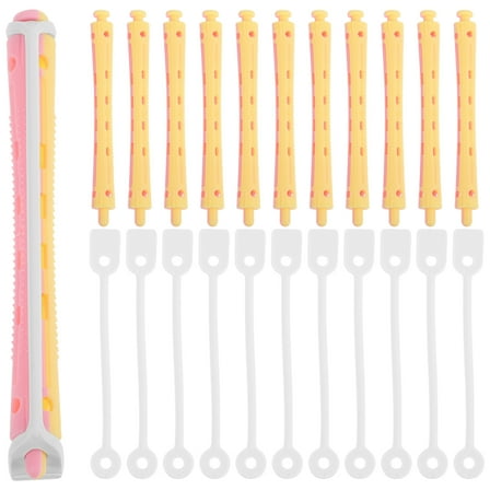 OUNONA 12pcs Flexible Plastic Hair Curlers Perm Rods Hair Rollers Styling Tools for Women and Girls Hair Care
