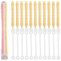 OUNONA 12pcs Flexible Plastic Hair Curlers Perm Rods Hair Rollers Styling Tools for Women and Girls Hair Care