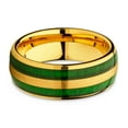 thumbnail image 2 of Jade Wedding Ring,Yellow Gold Tungsten Ring,Engagement Ring,8mm Wedding Ring,Tungsten Carbide, 2 of 4