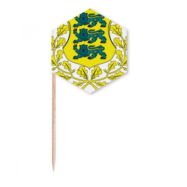 Estonia National Emblem Country Toothpick Flags Cupcake Picks Party Celebration
