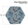 thumbnail image 2 of Naloa Underwater Animals and Flowers Leather Coasters for Drinks, Durable Drink Coasters 4 Set for Tabletop Protection, Luxurious Home Décor and Housewarming Gift ( {designName})Hexagon, 2 of 6