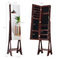 thumbnail image 2 of Costway LED Mirrored Jewelry Cabinet Armoire Organizer Free Standing, 2 of 10