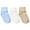 Blue/White/Tan, variant on Jefferies Socks Baby Girls Boys Unisex Seamless Cotton Turn Cuff Ankle Socks 3 Pack