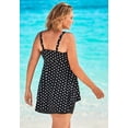 thumbnail image 2 of Swim 365 Women's Plus Size Longer-Length Handkerchief Hem Tankini Top, 2 of 6