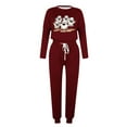 thumbnail image 4 of BiZtdJrK Women's Graphic Tracksuits Cute Ghost Halloween Party 2 Piece Casual Sets Lightweight Jogger Workout Athletic Outfits with Pockets AA-Wine L, 4 of 5