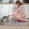 thumbnail image 4 of Bohemian Retro Color Diamond Pattern Kitchen Rugs and Mats Sets Of 2, Funny Kitchen Decoration Rubber Backing Non-Slip Absorbent Mats for Sink Waterproof Runner Rug for Laundry Room 17x30+17x48inch, 4 of 7