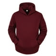 thumbnail image 2 of Wangmeiwg Mens Sweatshirts Men's Solid Color Hooded Sweater with Long Sleeves and Front Pocket for Autumn and Winter Comfort XL Red, 2 of 9
