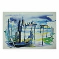 thumbnail image 1 of Landscape Cutting Board, View with Boat in Venice Italy Landmark Seascape Scenic Watercolor Paint, Decorative Tempered Glass Cutting and Serving Board, Small Size, Blue Purple Green, by Ambesonne, 1 of 1