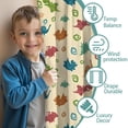 thumbnail image 3 of Blackout Kids Curtains,Colorful Cartoon Dinosaurs Geometric Pattern Childrens Insulated Curtains Set Of 2,Bedroom Essentials,Toddler Room Decor 42"x54", 3 of 5
