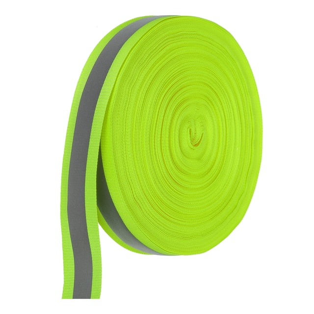 Unique Bargains Bande Réfléchissante, 30mm x 50 Yards Bande Réfléchissante, Vert Fluorescent