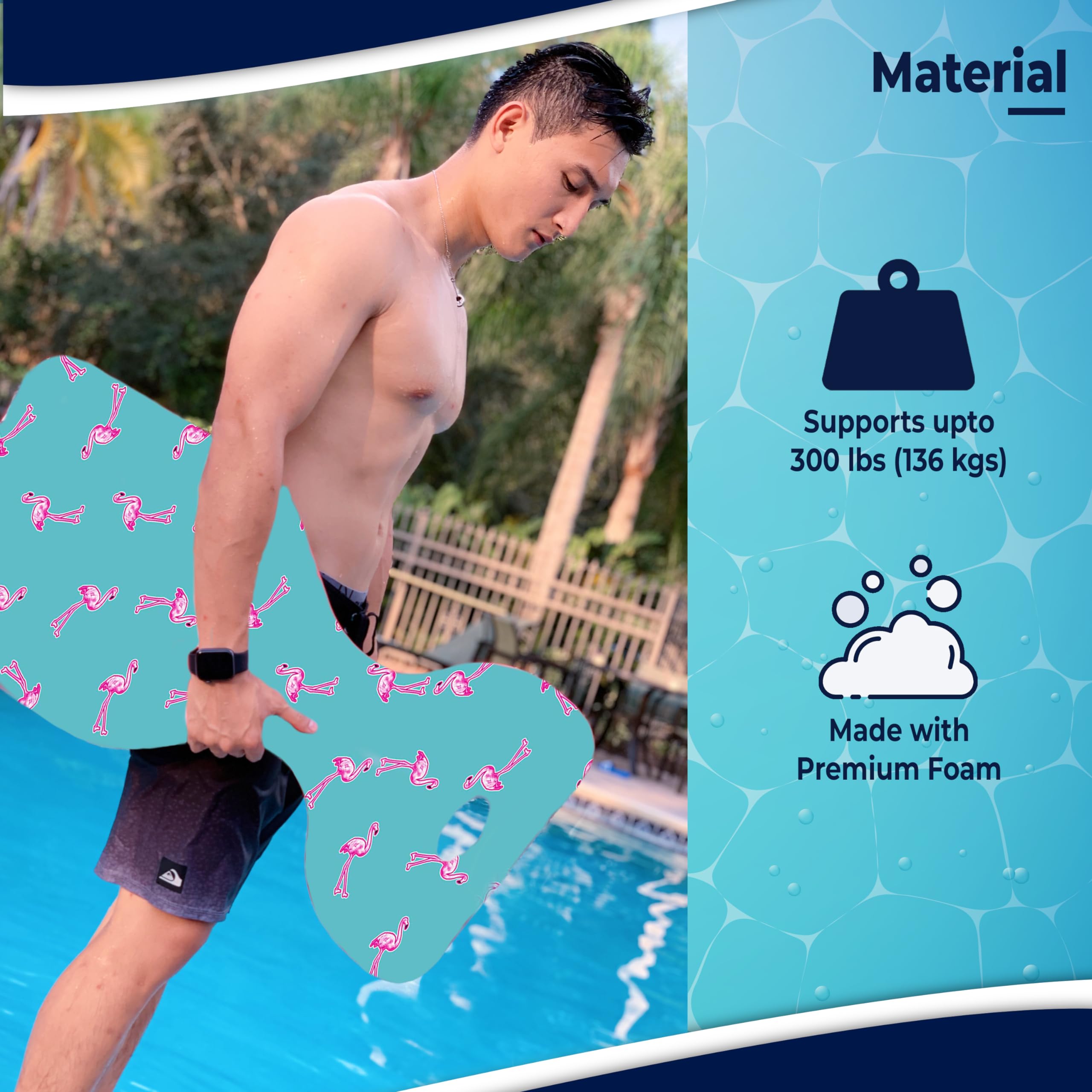VOS Phoenix Graphic Printed Saddle Effusion Water Floats for Adults and Kids - 2 Pc Pack|UV Resistant & Ultra Buoyant, Comfortable Floating Seats for Pool, Beaches, Lakes, Water Parks (Pinkie Pie)