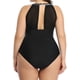 thumbnail image 5 of Traje de baño de talla grande para mujer, traje de baño de una pieza con control de barriga, traje de baño de cuello alto, traje de baño fruncido Namotu CZYD-SY78-9, 5 of 6